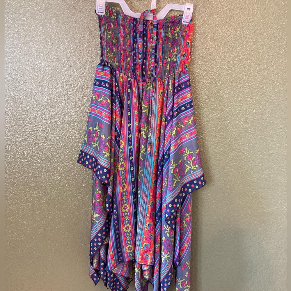 India boutique multicolor flowy dress SIZE:S